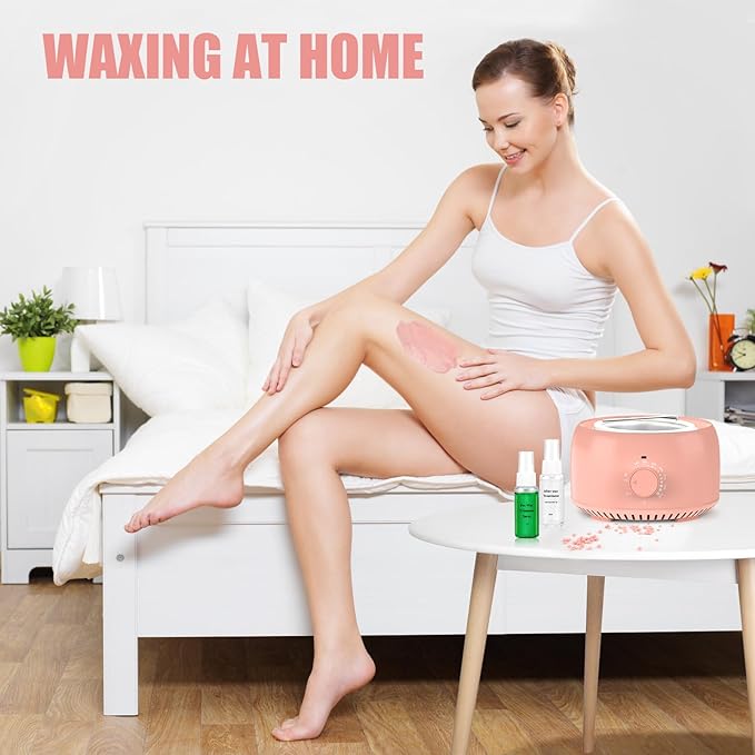 Waxing Kit - TIKESI Wax Warmer for Hair Removal, Hard Wax Kit with 14oz 5 Bags Hard Wax Beans for Full Body, Legs, Face, Eyebrows, Bikini, Brazilian Waxing Kit for Women Men-VivaGrace Women
