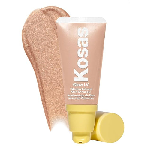 Kosas Glow I.V. Vitamin-Infused Skin Enhancer Face Makeup - Tinted Beauty Highlighter for a Healthy Glow - Illuminate-VivaGrace Women
