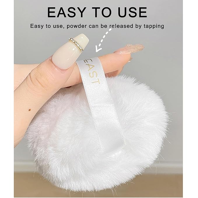 Highlight Glitter Powder Ball,White Shimmer Highlighter Makeup Powder Puff,Comfortable and Cute Plush Long-Lasting Body Shine for Various Occasions-VivaGrace Women