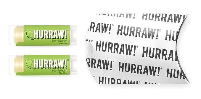 Hurraw! Mint Lip Balm, 2 Pack: Organic, Certified Vegan, Cruelty and Gluten Free. Non-GMO, 100% Natural Ingredients. Bee, Shea, Soy and Palm Free. Made in USA-VivaGrace Women