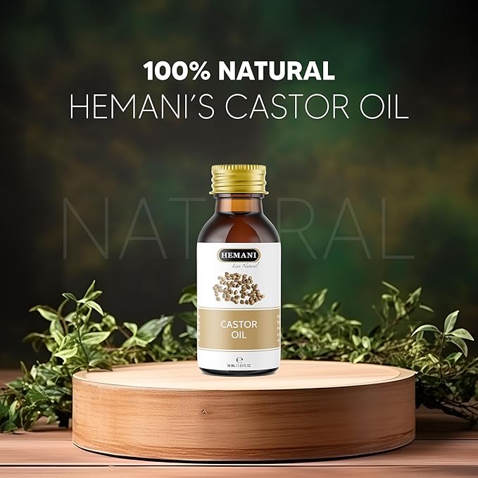 Hemani Castor Oil Ricinus communis - 30mL | Natural Skin & Hair Care, Pure Cold-Pressed Oil for Radiant Glow, Anti-Aging, Hydration & Wellness.-VivaGrace Women