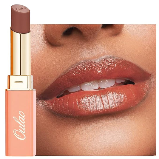 Oulac Color Rich Satin Lipstick - Medium Brown Full Coverage Lip Color, Creamy Silky-Smooth, Moisturizing, Satin Matte Finish, Infused With Shea Butter, Vegan & Clean Beauty, 4g, SG15 Barbara-VivaGrace Women