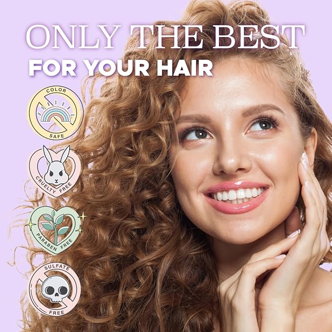 Luseta Curly Hair Shampoo & Conditioner Set with Coconut Oil, Unlimited Bounce and Definition for wavy and Coily hair, Reduce Frizz and Repair Dry Hair, for All Curl Types Sulfate Free 16.9Fl oz × 2-VivaGrace Women