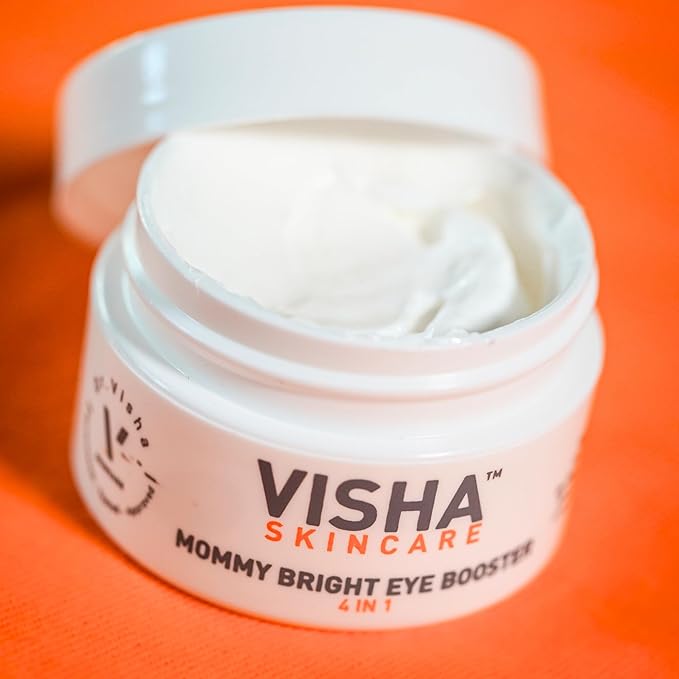 Skincare Mommy Bright Eye Booster 4 in 1 Cream for Dark Circles and Puffiness Under Eyes, Fine Lines and Wrinkles Eye Cream, Safe to Use During Pregnancy and Nursing 0.5oz-VivaGrace Women