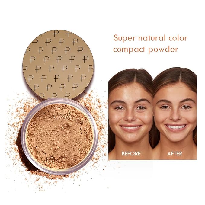 MAEPEOR Matte Setting Loose Powder 8 Colors Smooth and Lightweight Face Powder for Brightening and Setting Makeup with Face Puff (07 Flesh)-VivaGrace Women