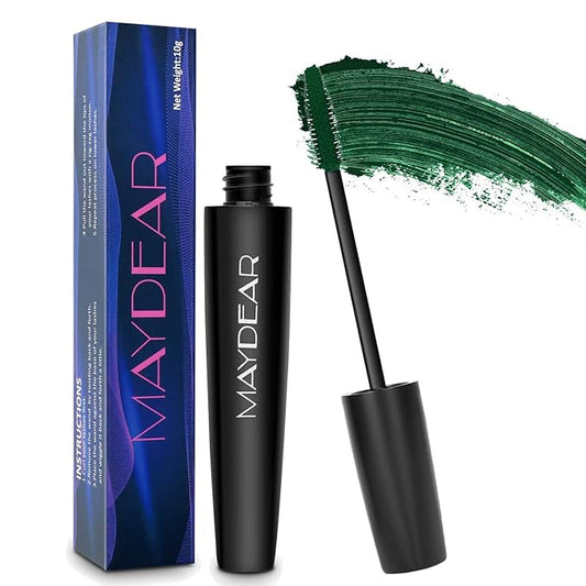 Maydear Dark Green Waterproof Long Lasting Smudgeproof Mascara for Women's Eye Makeup-VivaGrace Women