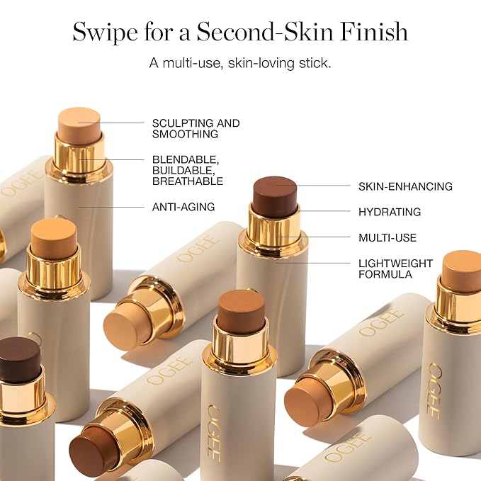 Ogee Sculpted Complexion Foundation Stick (Cedar 1.20C - Fair, Pink-Beige Undertones) Full Coverage Foundation Makeup - Instantly Balance & Even Complexion - 70% Organic Ingredients-VivaGrace Women