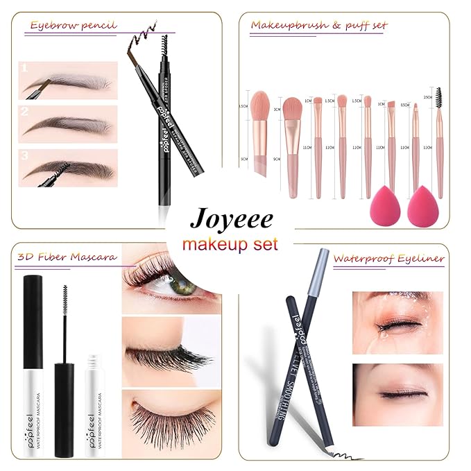 Professional Makeup Kit for Women Full Kit, Makeup Set Cosmetic Make Up Kit with Makeup Bag Include Eyeshadow Palette Makeup Brushes Set Lipstick Lip Gloss Foundation Concealer-VivaGrace Women