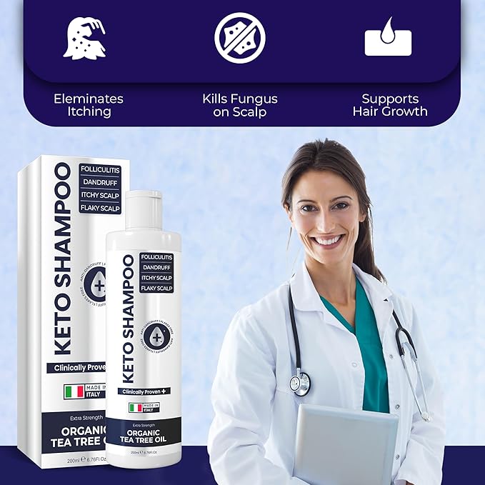 Scalp Psoriasis Shampoo, Flakes Shampoo Anti Dandruff, Itchy Scalp Treatment for Seborrheic Dermatitis & Folliculitis, Anti Fungal, Medicated Solution for Itchy, Flaky & Dry Hairs-VivaGrace Women