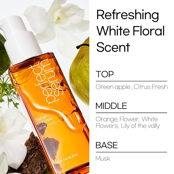 Mise En Scene PerfectSerum Original - HairOil for Frizzy & Dry, Hydration and Nutrition Hairy Essence for Damage Care, Korean HairCare Product, Hair Serum 2.71 Fl. Oz.-VivaGrace Women