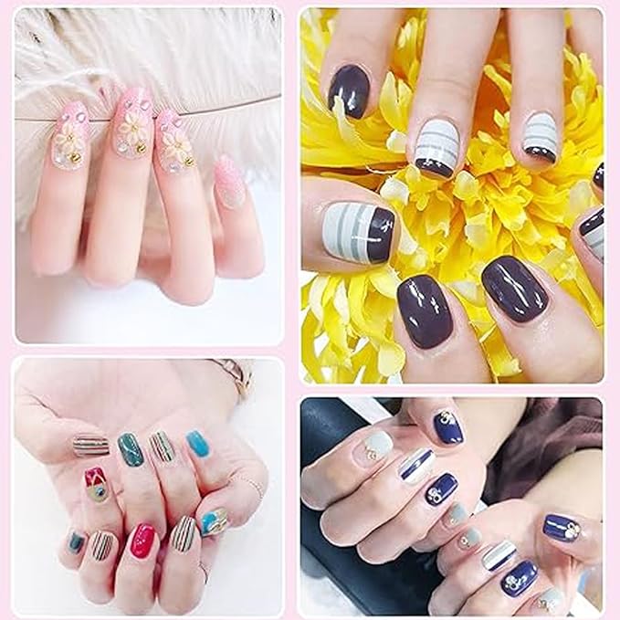 Nail Art Tools 22-piece Set, Resin Nail Art Palette, 2-way Acrylic Silicone Engraving Pen Dotting Pen Tools Nail Art Kit for Nail Art DIY Home Salon Makeup Display Board, pink-VivaGrace Women