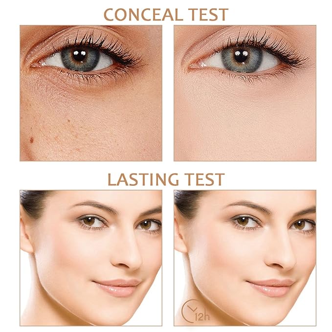 Sulily 2 Pcs BB Cream Full Coverage Foundation,Hydrating Natural Flawless Concealer, Clean Nude Makeup Base,Color Correcting Oil-Free BB Cream(ivory)-VivaGrace Women