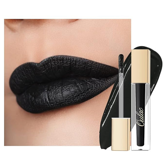 Oulac Black Lipstick for Women, Makeup Matte Liquid Lipsticks, Highly Pigmented Color Lip Stain with Creamy Formula, Long Lasting, Waterproof, Vitamin E, Vegan, Cruelty-Free, M23-VivaGrace Women