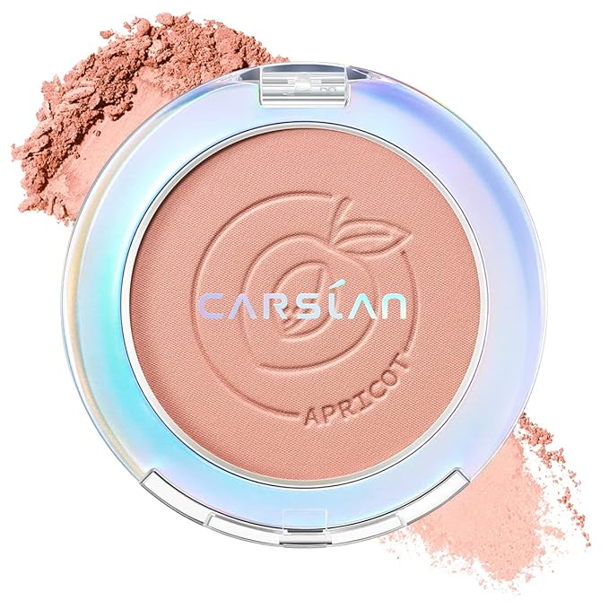 Face Blush, Powder Blush Makeup, Longlasting Highly Pigmented Face makeup, Smooth, Vegan & Cruelty Free, 1 Count, 01 APRICOT-VivaGrace Women