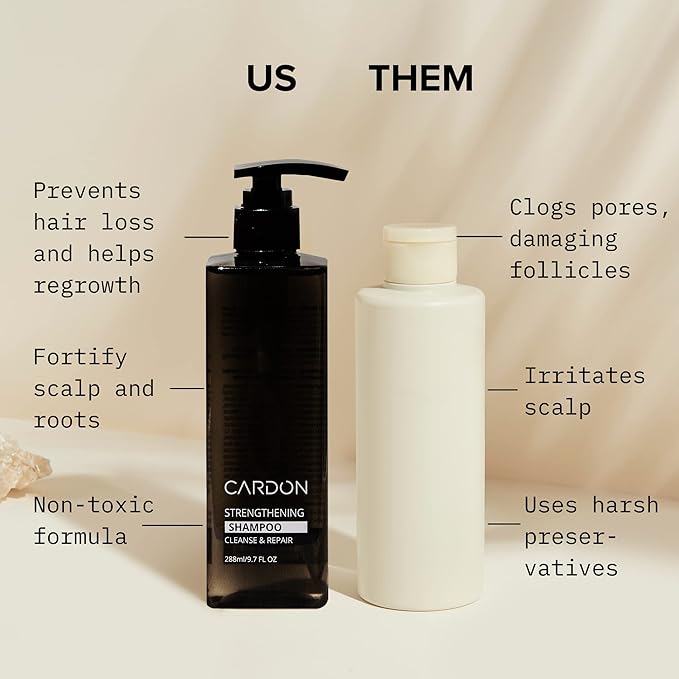 CARDON Hair Growth Shampoo for Men - Thickening, Anti-Thinning, Strengthens Roots, Korean Skincare for Healthy Scalp, Suitable for Oily and Dry Hair-VivaGrace Women