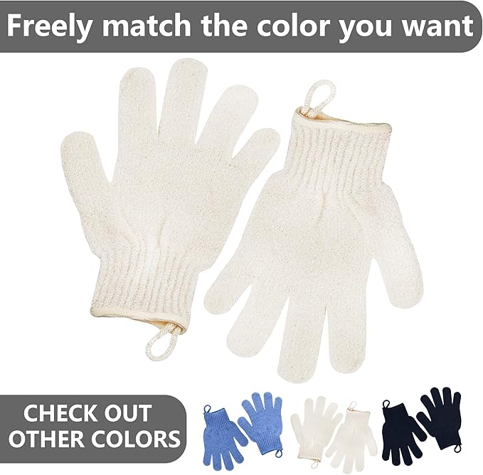 Exfoliating Glove - Body Scrub For Smooth And Soft Skin - Body Exfoliator For Ingrown Hair Dead Skin Remover And Itchy And Flaky Skin - Scrubber Shower Accessories For Women And Men 1 Pair Glove-VivaGrace Women
