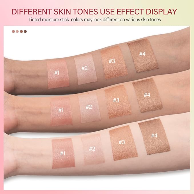 Cream Bronzer Stick,Contour Stick Facial Contouring Stick,Long Lasting Highlighter Waterproof Highlight Makeup,Buildable Shimmer Sparkle Face Bronzer Face Shaping,02 Soft Glow-VivaGrace Women