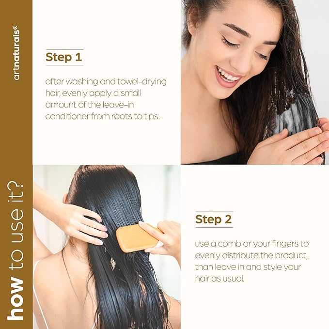 Artnaturals Argan Oil Leave-In Conditioner - (12 Fl Oz / 355ml) - Made with Organic and Natural Ingredients - for All Hair Types – Treatment for Damaged, Dry, Color Treated and Hair Loss (ANHA-0802)-VivaGrace Women