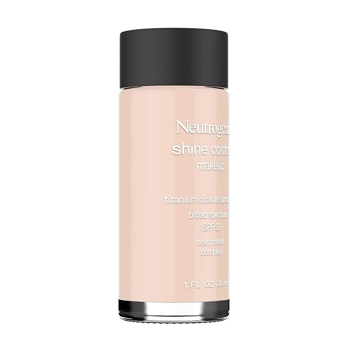 Neutrogena Shine Control Liquid Makeup Broad Spectrum Spf 20, Natural Ivory 20, 1 Oz.-VivaGrace Women