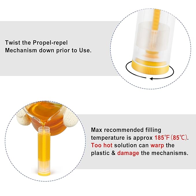 LotFancy Lip Balm Tubes, 60 Empty, 5.5ml, Clear Plastic Containers with 4 Color Caps, BPA Free, Leak Free, Refillable (Yellow White Blue Red)-VivaGrace Women
