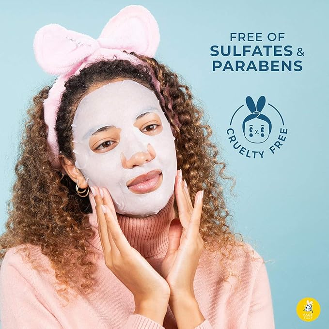 FACETORY K Beauty Face Mask Skin Care - SOS SAVE OUR SKIN RESTORING Sheet Mask with Royal Jelly & Aloe | Calm Inflammation, Dewy Skin (5 Pack)
