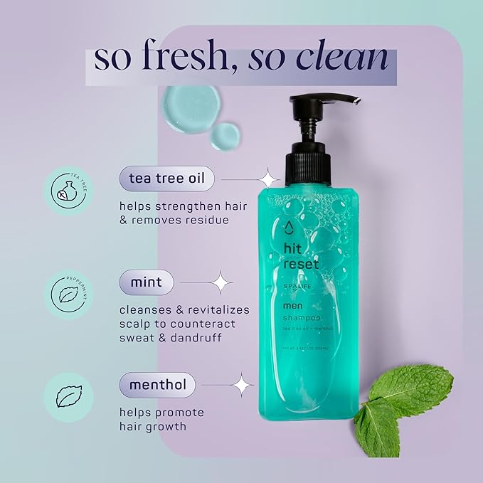 SpaLife Men's Hair & Body Care 4-Piece Set – Body Wash, Shave Gel, After-Shave Gel, Shampoo – Men's Skincare – After-Shave Lotion for Men – Gift Set – Gifts for Men – Gifts for Guys-VivaGrace Women