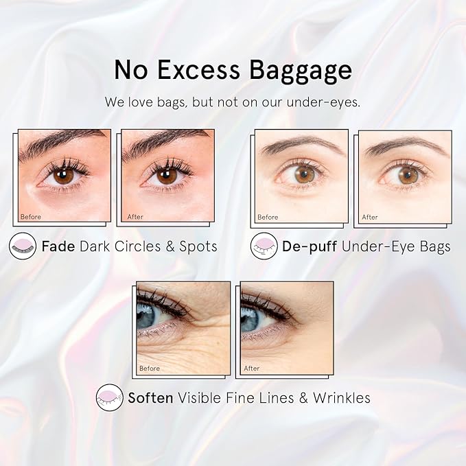 grace & stella Peptide Under Eye Patches with Niacinamide & Rice Extract - Firming Eye Masks for Dark Circles and Puffiness - Gel Mask for Firmer-Looking Skin - Vegan, Cruelty-Free (White, 48 Pairs)-VivaGrace Women