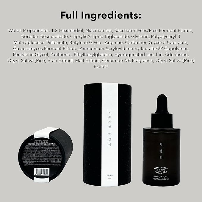 Rice Makgeolli Serum | Made with Domestically Sourced Korean Rice | 30 ml (1.01 Fl Oz) | Korean Skin Care-VivaGrace Women