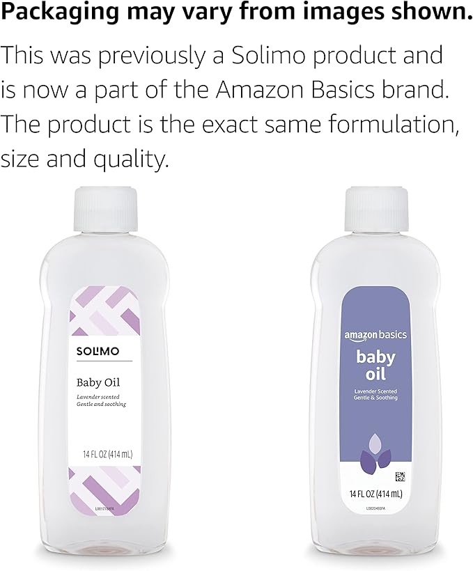 Amazon Basics Baby Oil, Lavender Scented, 14 Fluid Ounce, 1-Pack (Previously Solimo)-VivaGrace Women