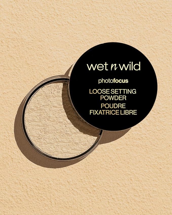 wet n wild Photo Focus Loose Baking Setting Powder, Highlighter Makeup, Suitable for All Skin Tones, Banana-VivaGrace Women