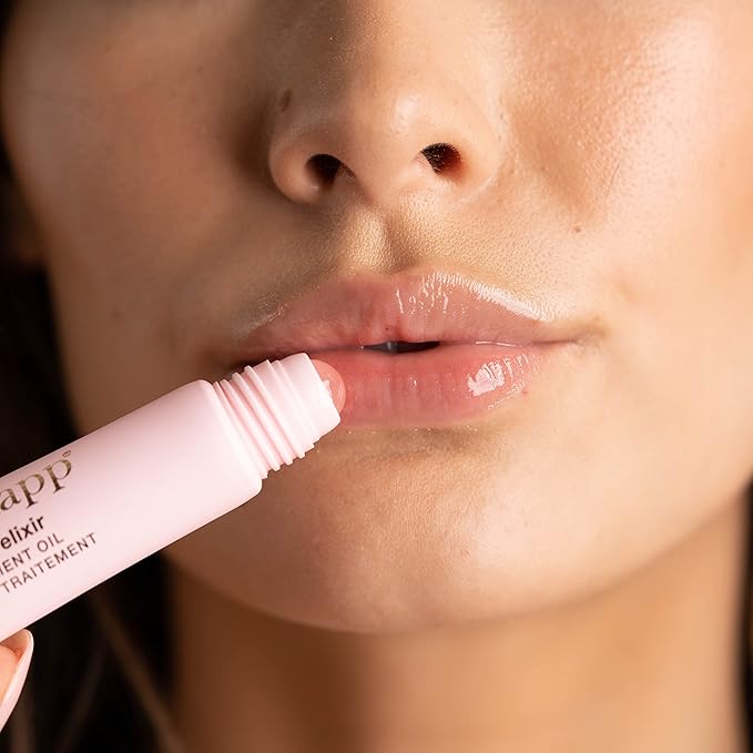Sara Happ The Lip Elixir: Hydrating Lip Treatment Oil for Lips: Refine Fine Lines & Reduce Signs of Aging, Rejuvenating, Moisturizing with Jojoba Oil & Hyaluronic Acid, 0.45 oz.-VivaGrace Women
