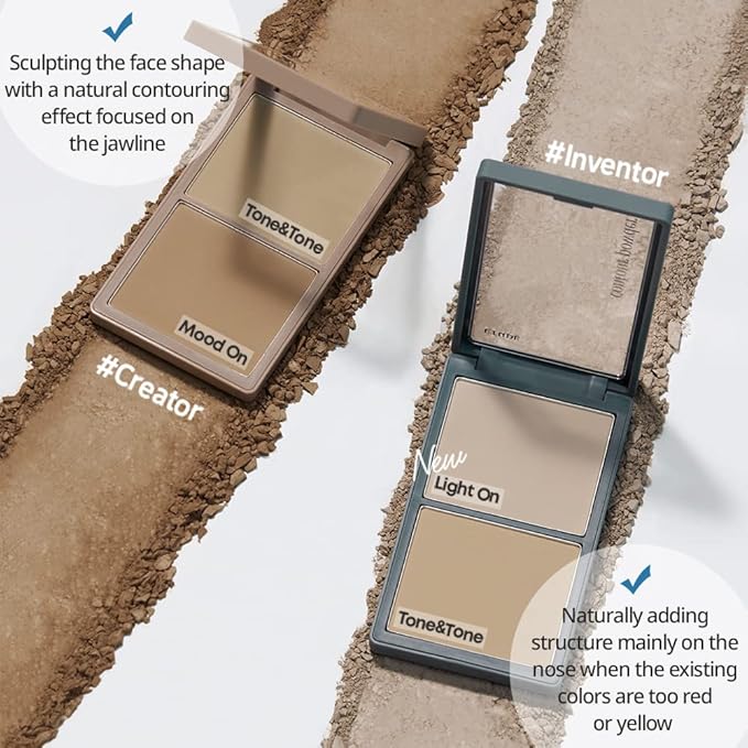 ETUDE Contour Powder 01 Creator (23AD) | Bronzer And Contour Palette To Effortlessly Define The Face Like A Selfie | Smooth, Velety Texture | Natural Look-VivaGrace Women