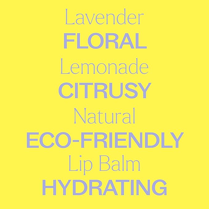 Plant Therapy Lavender Lemonade Natural Lip Balm 0.3 oz (8.5 g) Simple, Natural Ingredients & Packaged in Eco-Friendly Recyclable Cardboard-VivaGrace Women