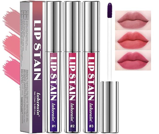 3Pcs Peel Off Lip Liner Lipstick Makeup, Pink Peel Off Lipgloss for Women Magic Lipstick 24 Hours Original Lip Liner Makeup Stain (#D, 1 Count (Pack of 3))-VivaGrace Women