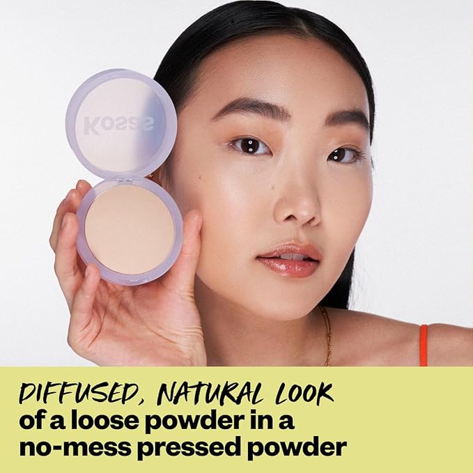 Kosas Cloud Set Face Setting Powder | Smoothing Shine Control, Soft, Sheer Setting Translucent Makeup Finish, Portable & Long-Lasting (Sheer Golden Medium)-VivaGrace Women