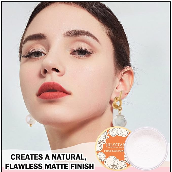 Setting Powder Loose Face Powder Matte Soft Smooth Oil Control Long Lasting Loose Setting Powder Makeup For Natural Flawless #01 Translucent-VivaGrace Women