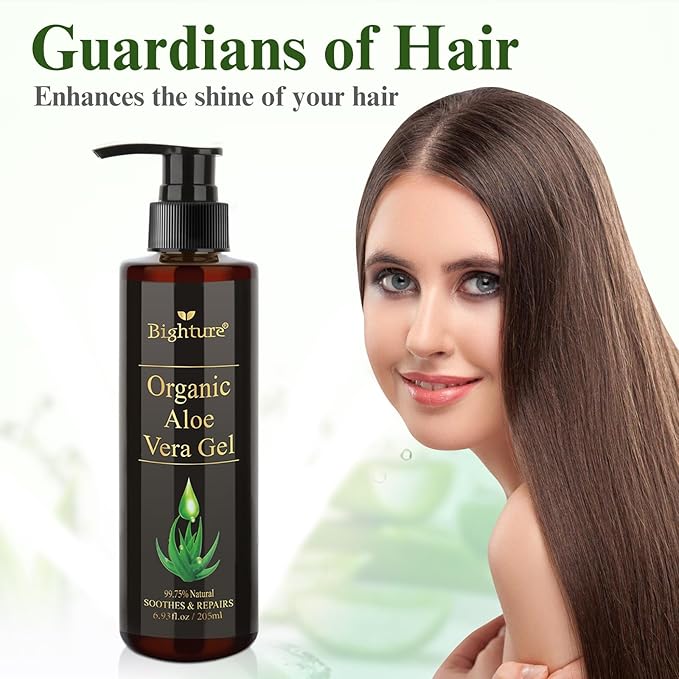 Aloe Vera Gel Infused with Tea Tree Oil for Skin Hydrating, Repair Skin, Organic Aloe Vera Gel Extract from Fresh Pure Aloe Vera for Sunburn Relief, Hair, Razor- 6.76 Fl Oz-VivaGrace Women