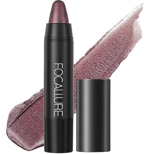 FOCALLURE Ultra Chic Metallic Lipstick,Rich Vitamin E Lip Crayon,Lightweight Shinning Color without Drying or Fading,Long Lasting Lips Makeup,#22 Pottery-VivaGrace Women