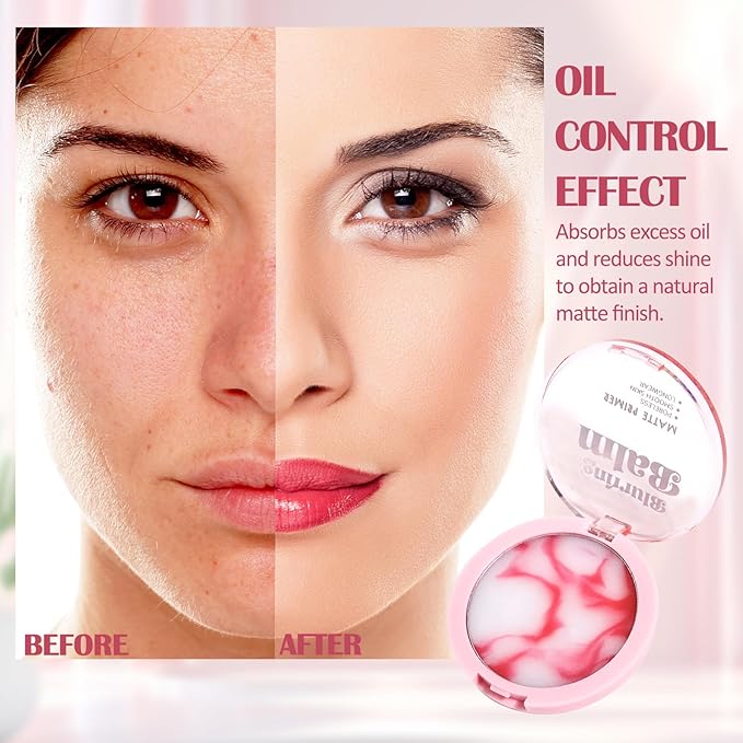 Oil Control Pressed Setting Powder, Matte Soft Jelly Texture Powder-free Face Powder, Long-Lasting Waterproof Pressed Powder Makeup, Flawless Lightweight Face Cosmetics - Pink-VivaGrace Women