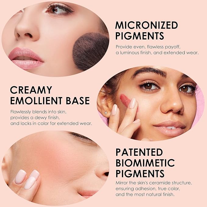 8 Colors Blush Palette,Vegan, Cruelty Free & Hypoallergenic,Women Facial Makeup Plate,Skin Tone Enhancing-Meiyugo-VivaGrace Women