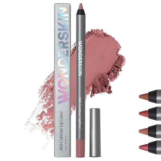 Wonderskin Lip Liner Pencil - 360 Contour Lipliner, Long Lasting, Sharpenable, Waterproof and Transfer-Proof Nude Lip Liner Pencil (Blush)-VivaGrace Women