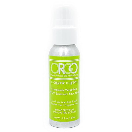 Organic To Green Completely Weightless Face Sunscreen Spray | Award-Winning Lightweight Organic Sunscreen | 29 SPF | 2 oz-VivaGrace Women