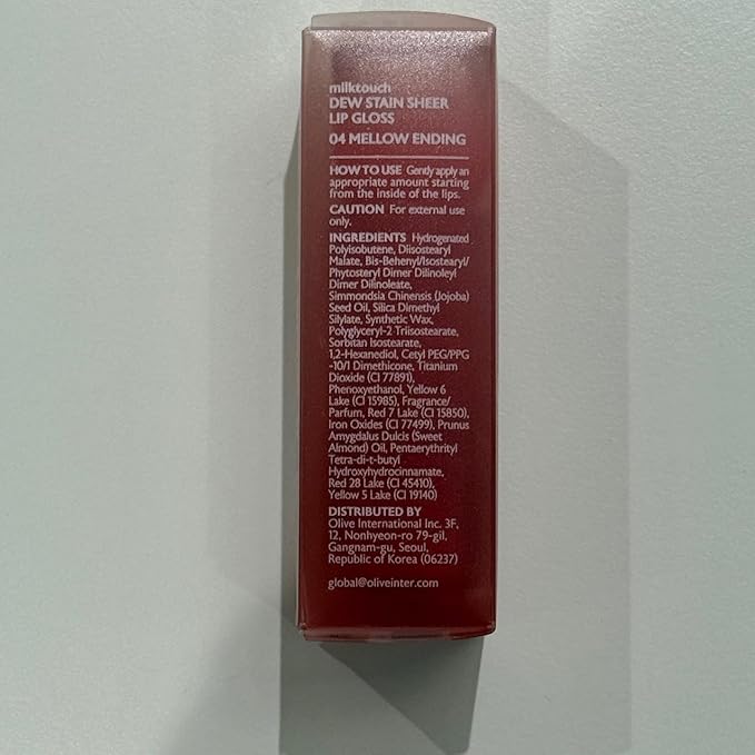 MILKTOUCH Dew Stain Sheer Lip Gloss (04 Mellow Ending, 0.14 Fl Oz (Pack of 1))-VivaGrace Women