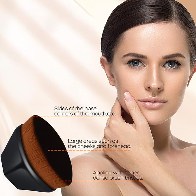 Foundation Makeup Sets Full Kit for Women Pack 8 Included Phoera Foundation,Flat Top Kabuki Brush Kit,Primer,Powder Foundation,Makeup Sponges (103 Warm Peach + 104 Buff Beige)-VivaGrace Women