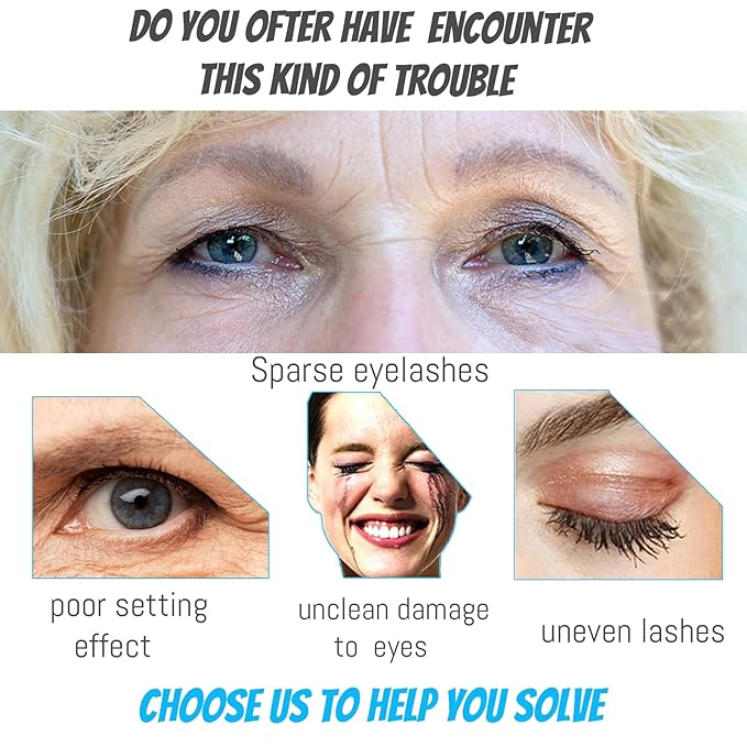 Mascara for Older Women 60 Plus, Mascara for Seniors with Thinning Lashes, Hypoallergenic Mascara Sensitive Eyes, Mascara Black Volume and Length, Black Mascara Waterproof Smudge Proof, Black (Black)