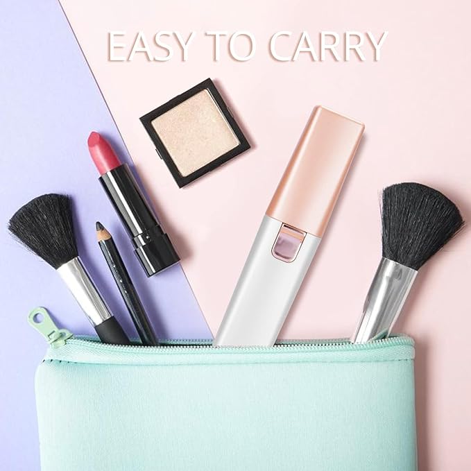 Facial Hair Removal for Women: Electric Eyebrow Trimmer & Hair Removal Device - 2 in 1 Rechargeable Face Shaver Painless Eyebrow Shaper for Upper Lip Chin Peach Fuzz brow (Pink)-VivaGrace Women