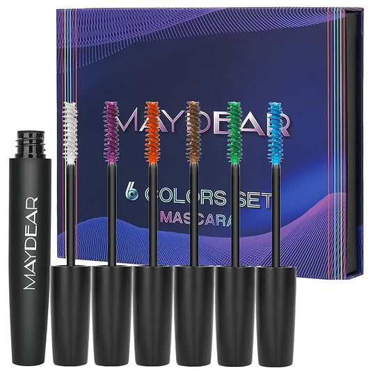 Maydear Waterproof Colored Mascara Set – Long-Lasting, Cruelty-Free, Vegan Eye Makeup for Women (6 Colors)-VivaGrace Women