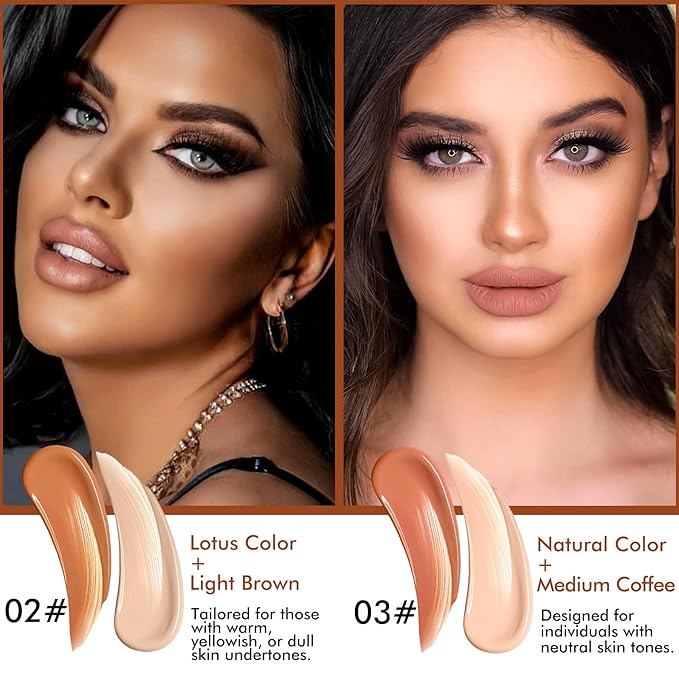 4 Colors Cream Contour, Stick Palette, Contouring Concealer, Stick Primer, Face Makeup Kit for Beginners, Cream Concealer and Highlight Stick(#2+3)-VivaGrace Women