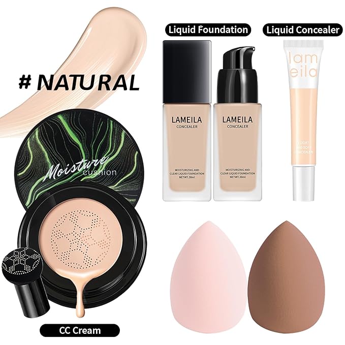 Makeup Set, Makeup Set for Women Full Kit, Eyeshadow Palette, Foundation Concealer CC Cream 3 in 1 Palette, Liquid Lipstick Eyebrow Pencil Eyeliner, Makeup Brush Sponges Makeup Bag-VivaGrace Women