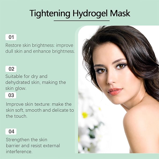 YIKESHU Retinol Collagen Face Mask – Korean Tightening Hydrogel Overnight Mask, Deep Moisturizing & Elasticity Boost, Long-Lasting Hydration & Brightening Skin (Retinol Collagen Face Mask)-VivaGrace Women